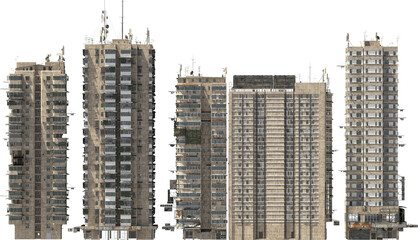 favela building tower hq arch viz cutout city buildings - 763290822