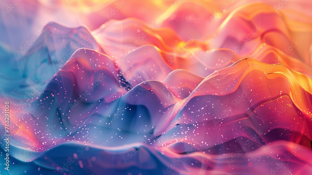 Poster vibrant abstract backdrop illustrating the seamless integration of augmented reality virtual reality