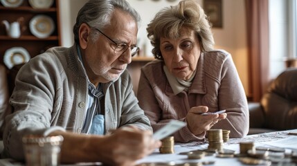 Explore the impact of inheritance on retirement planning for a married couple, considering how differing perspectives on money and wealth management can affect their relationship - obrazy, fototapety, plakaty