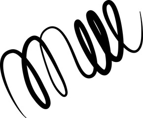 Spiral wave line or curved pattern. Graphic element