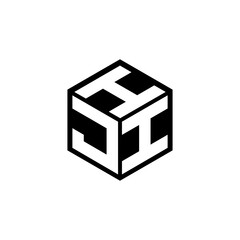 JII letter logo design with white background in illustrator, cube logo, vector logo, modern alphabet font overlap style. calligraphy designs for logo, Poster, Invitation, etc.