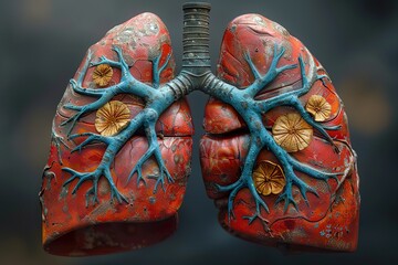 Human Respiratory System Liver Anatomy in human full body - obrazy, fototapety, plakaty