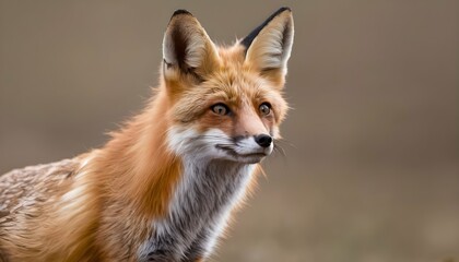 A Fox With Its Ears Back Scared Upscaled 3