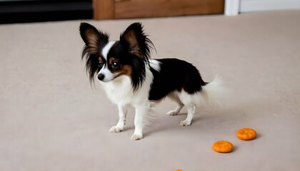 A Tiny Papillon Performing Tricks For Treats Upscaled 3