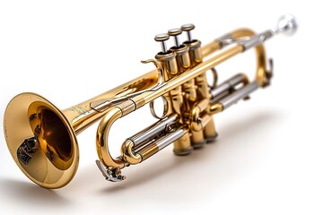 trumpet isolated on white background
