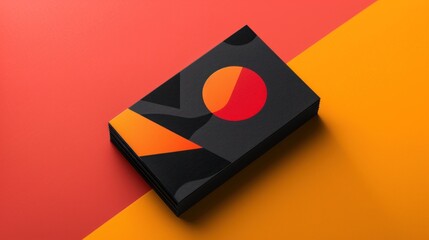 Modern business card design with bold geometric shapes and gradients - obrazy, fototapety, plakaty