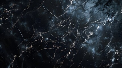 Luxurious and elegant black marble stone texture with golden veins, glossy black marble for wallpaper background