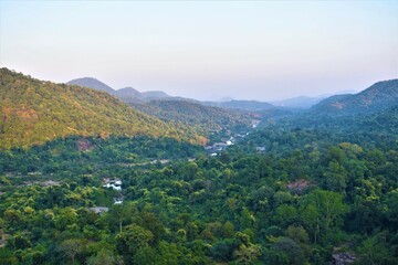 Fototapeta premium landscape in the mountains at Ranchi, India 