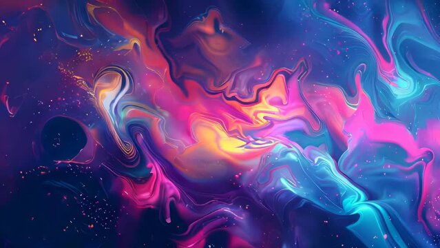 Abstract colorful background. Psychedelic texture. Digital painting. Vector illustration.