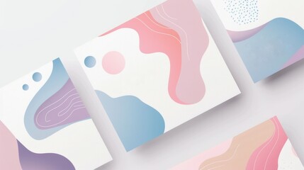 Health and wellness business card template with calming pastel colors