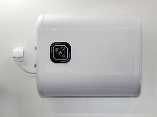 Horizontal Mounted Water Heater Boiler in Home Bathroom
