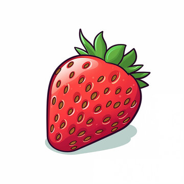 Strawberry drawing on a white background.