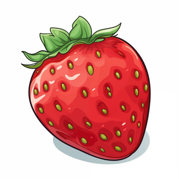 Strawberry drawing on a white background.