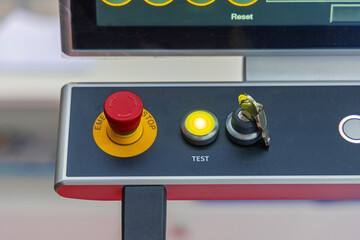 Test Button Key Switch Power Emergency Stop Machine Control
