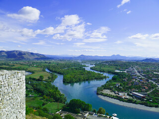 View of the river and the city