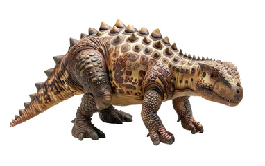 Marveling at the Ancient Armor of the Ankylosaurus, White Background, Generative AI. Transparent PNG
