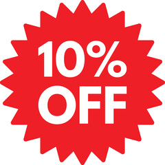 10 off sale label symbol . 10% off discount promotion icon vector