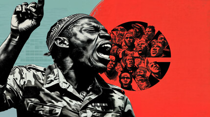 symbolic and artistic illustration of the black lives matter movement - obrazy, fototapety, plakaty