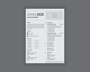 Modern Creative Resume / CV Template Design Vector Pro Illustration