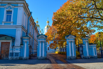 old street in autumn