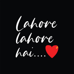 Vector lahore lahore lahore hai pop art banner design and i love lahore banner design 