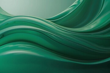 Abstract green and white background, liquid waves