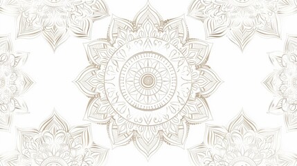 Modern Mandala pattern, seamless. Hand drawn. Muslim, Arab, Indian. Designed for textiles, wallpaper, wrapping, interior design, clothing. Geometric repeat.