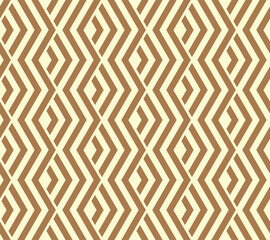 Abstract geometric pattern. A seamless vector background. Golden and beige ornament. Graphic modern pattern. Simple lattice graphic design