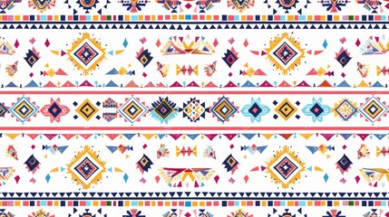 Boho ethnic seamless pattern. Tribal art print. Colorful background texture. Fabric, cloth design, wallpaper, wrapping.