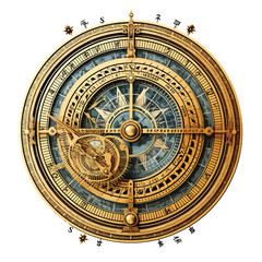 Astrolabe Clipart isolated on white background