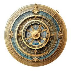Fototapeta na wymiar Astrolabe Clipart isolated on white background