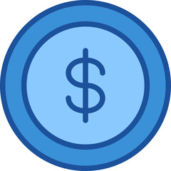 Coin Blue Icon