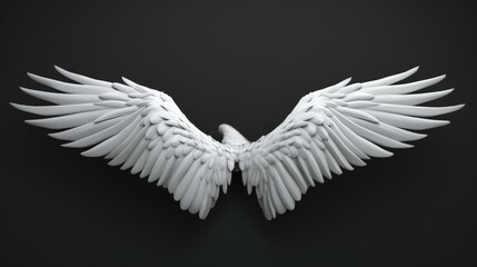 angel wings on dark background - Powered by Adobe