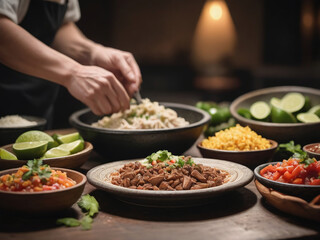 Obraz premium Photograph Of Traditional Mexican Culinary Preparation