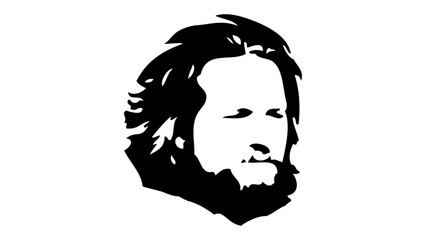 Bearded Man Holding Mystery in Monochrome Stillness - A Minimalist Portrait