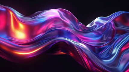 closeup of a vibrant purple and magenta wave against a dark, electric blue background. The gaslike pattern resembles a fractal art, creating a mesmerizing space