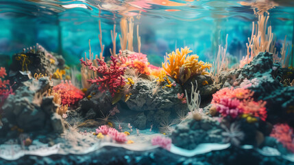 Artificial coral aquarium, Generative AI