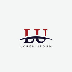 Initial L U, LU Letter Logo design vector template, Graphic Symbol for Corporate Business Identity