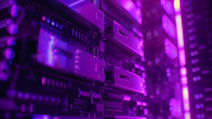 Purple LED Layers in Cyberspace