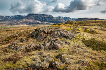 Rugged beautiful volcanic Icelandic landscape