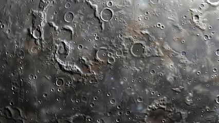 Cratered Canvas: Wallpaper of Gray Lunar Surface