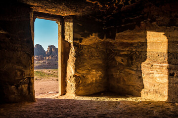 View from ancient temple in Petra. Jordan