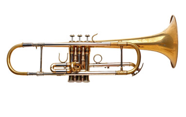 Captivating Audiences with the Trombone, White Background, Generative AI. Transparent PNG