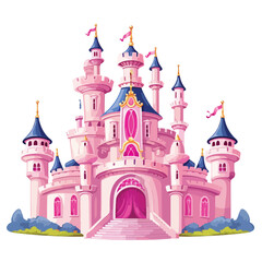 Obraz premium Princess Castle clipart isolated on white background