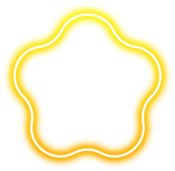 Glowing Gradient Neon Geometric Shape