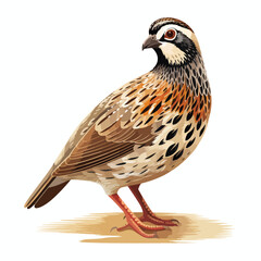Quail Clipart isolated on white background