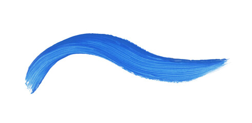 blue brush watercolor painting isolated on transparent background. watercolor png.
