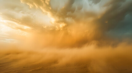 incredible sandstorm captured in nature photography - obrazy, fototapety, plakaty