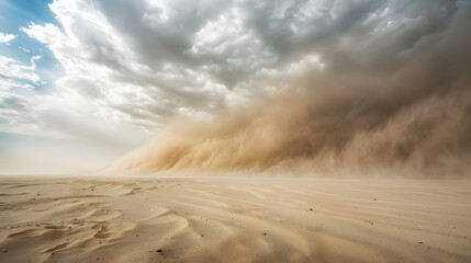 beautiful sky and sandstorm captured in nature photography