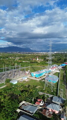 Aerial view of High Voltage Substation

